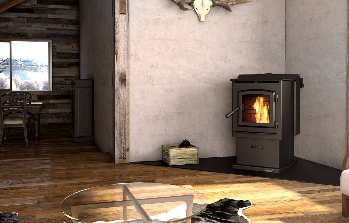 Cambridge by Enerzone Pellet Stove Flame Center